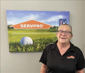 Female SERVPRO employee Peggy Ward is shown 